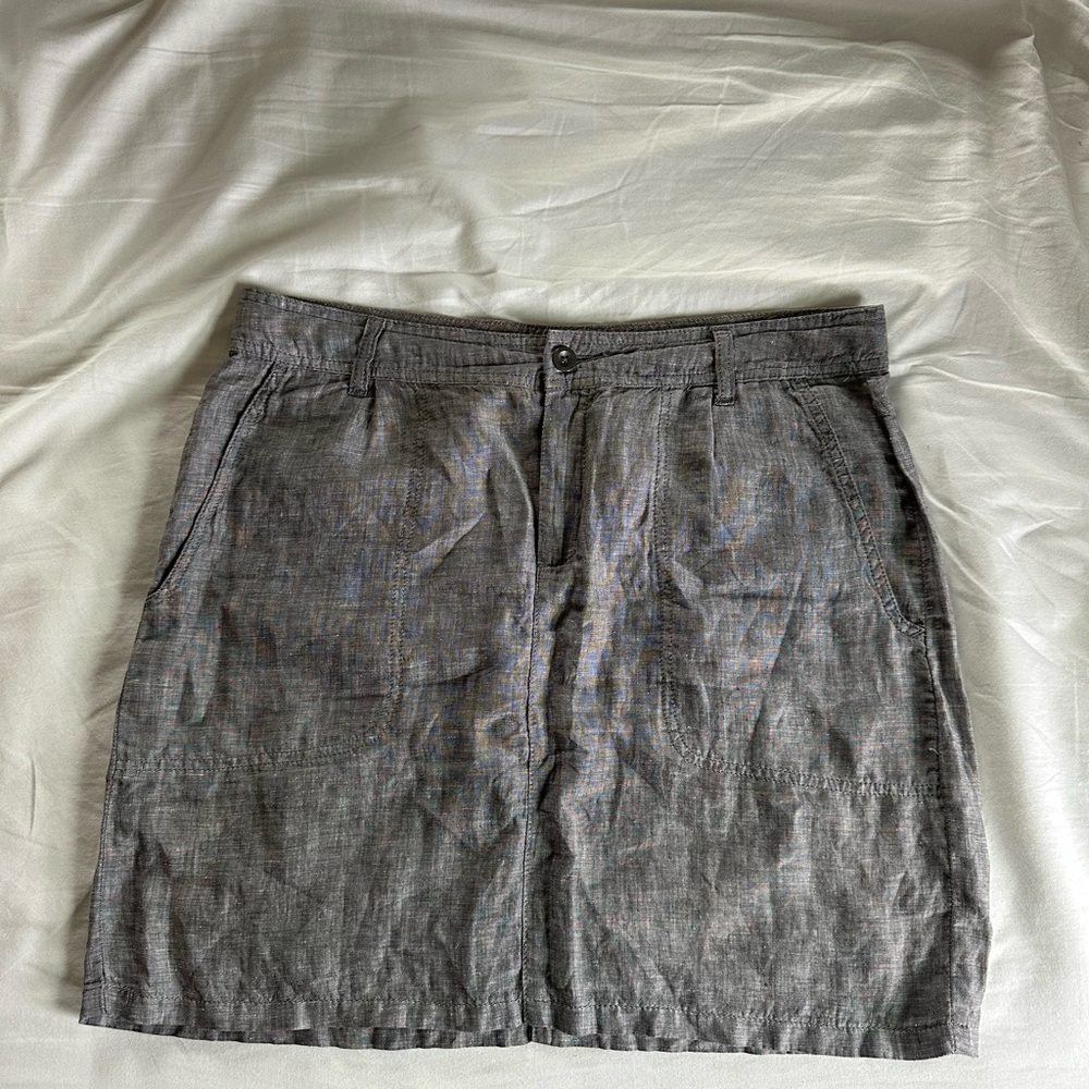 Horny Toad Gray Mini Cargo Skirt Casual